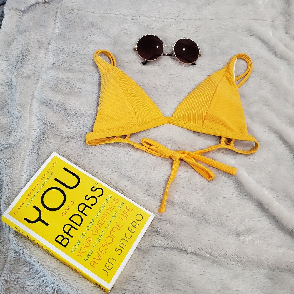Mustard bikini top